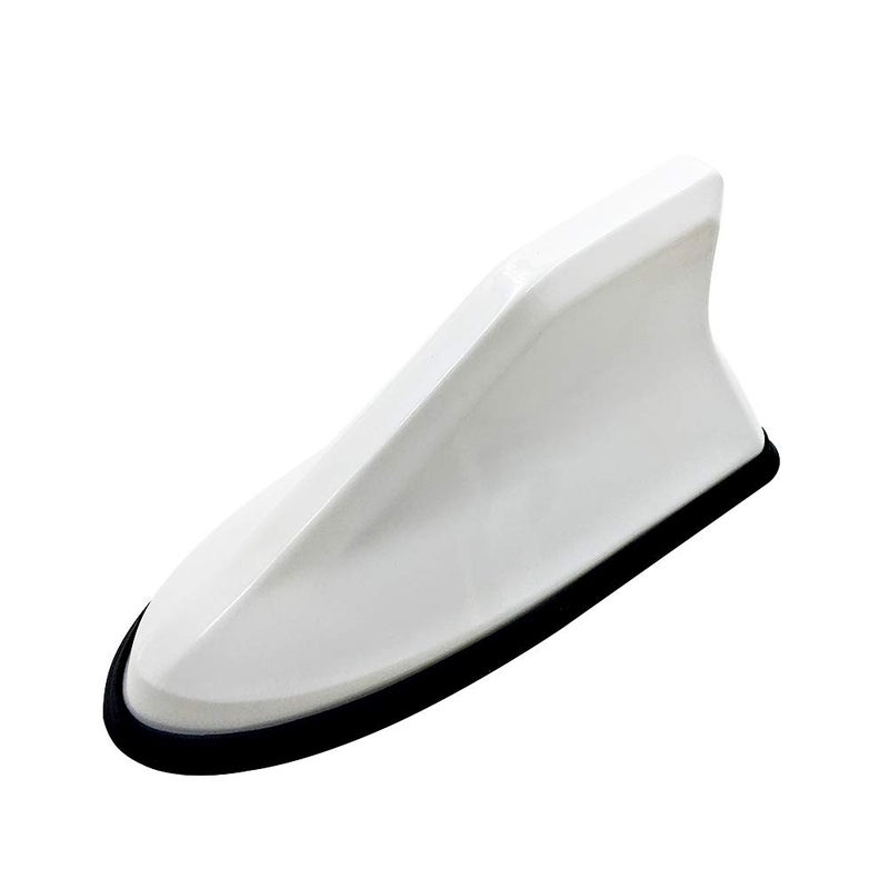 idain Universal Car Roof Mounted Functional Antenna Aerial Shark Fin Signa Antenna Basel,White - Image 1